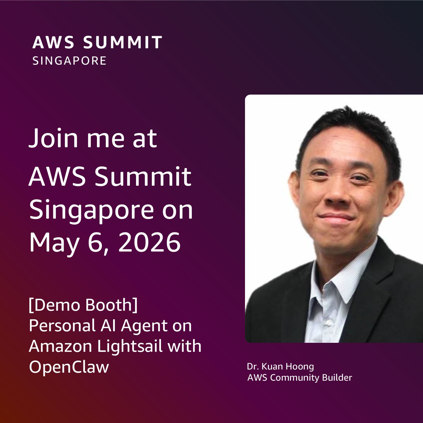 Demo booth at AWS Summit Singapore 2026